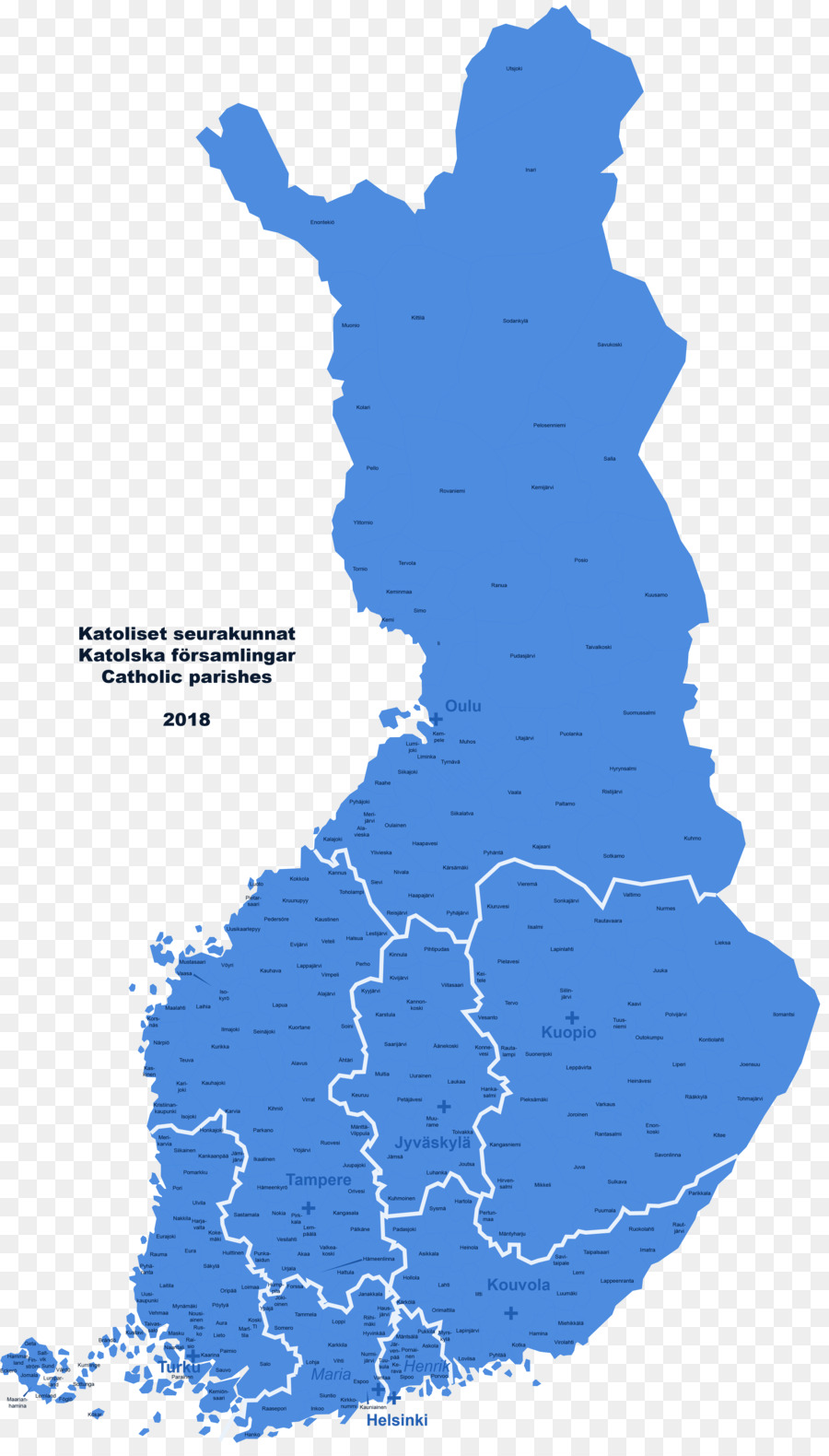Finlandia，Mapa PNG