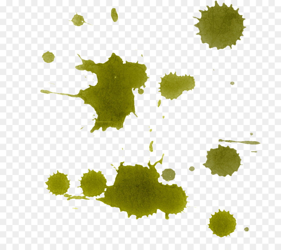 Salpicaduras De Tinta Verde，Pintar PNG