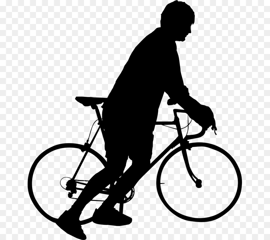 Silueta De Ciclista，Bicicleta PNG