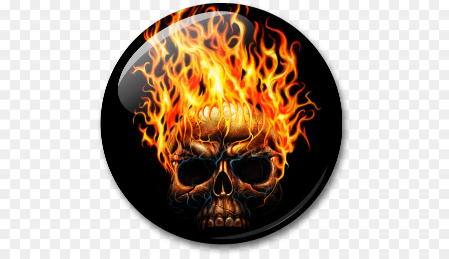 Calavera Llameante，Fuego PNG