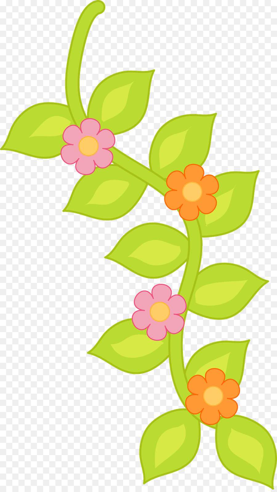 Flor Y Hojas，Planta PNG