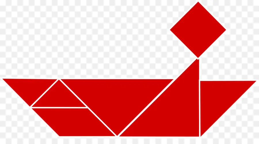 Cisne Tangram Rojo，Formas PNG