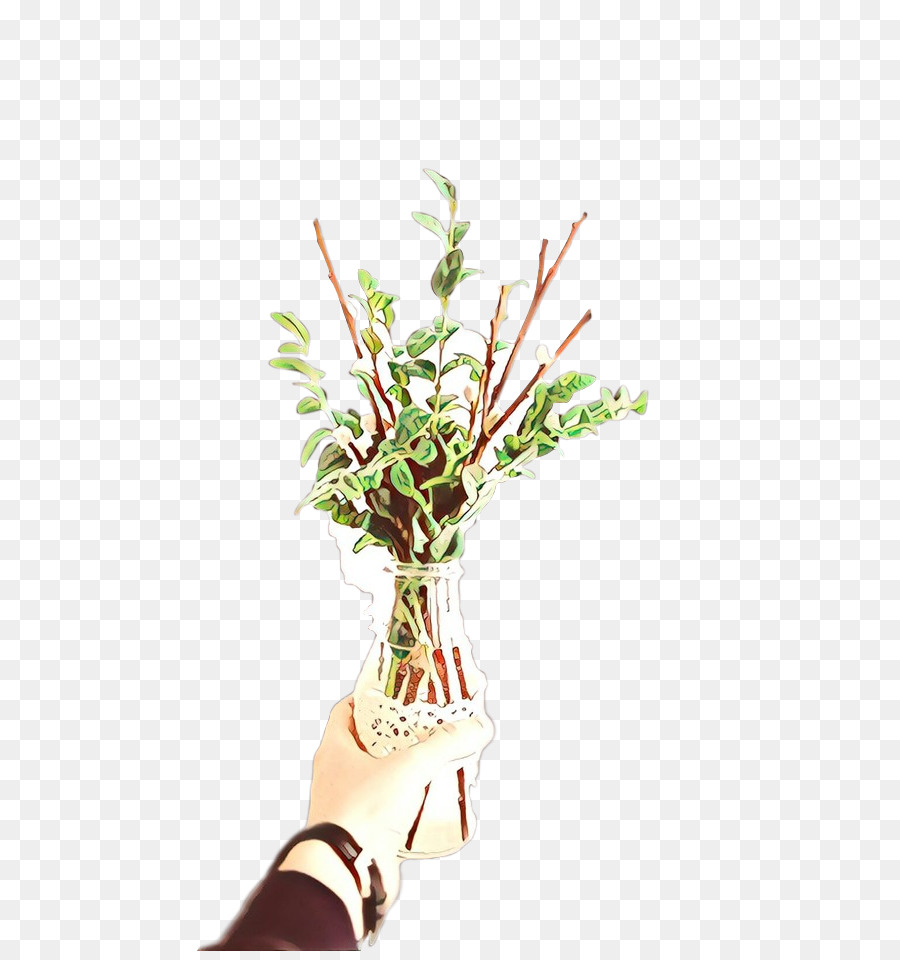 Florero De Mano，Flores PNG