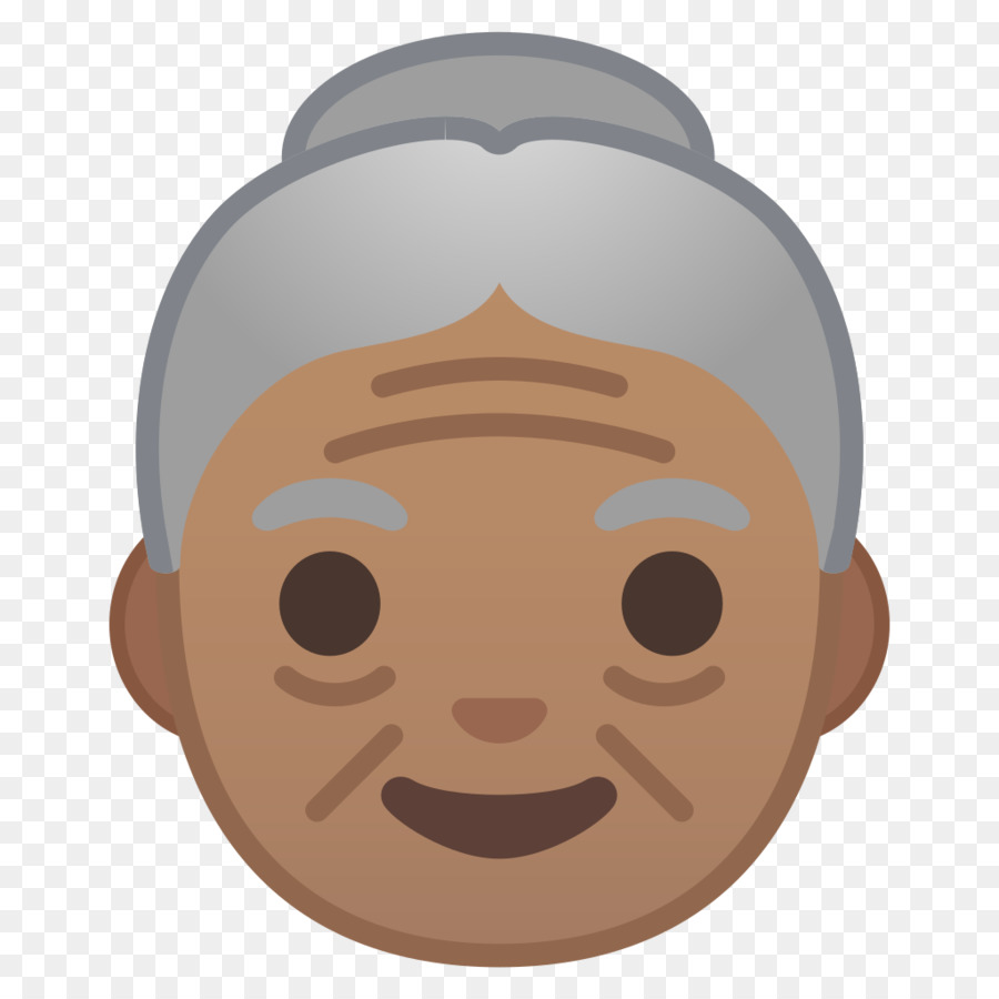 Abuela Emoji，Anciano PNG