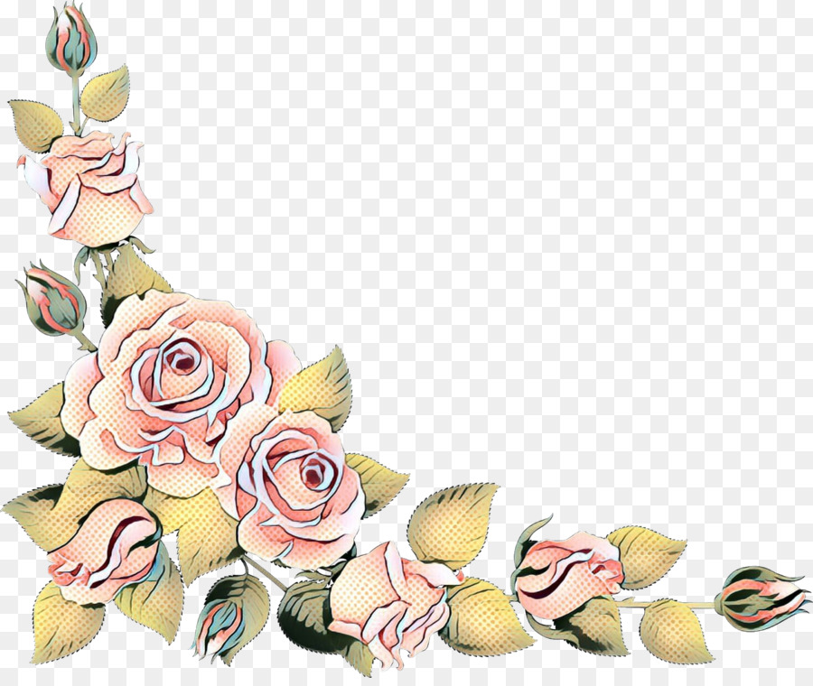 Rosas Blancas，Decoración Dorada PNG