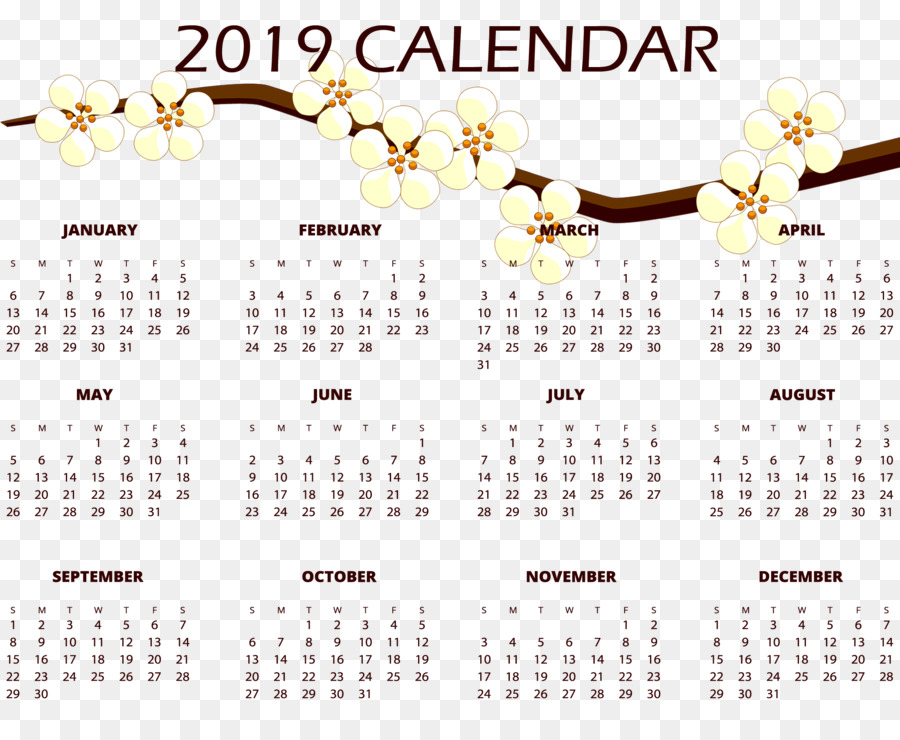 Calendario，2019 PNG