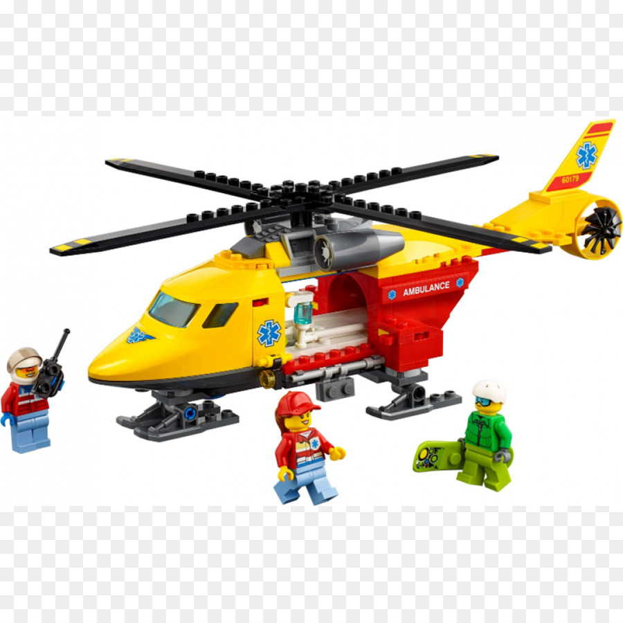 Lego 60179 De La Ciudad De Helicóptero Ambulancia，Lego PNG