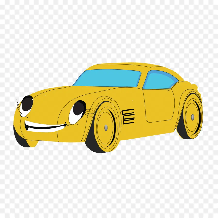 Carro Amarillo，Dibujos Animados PNG