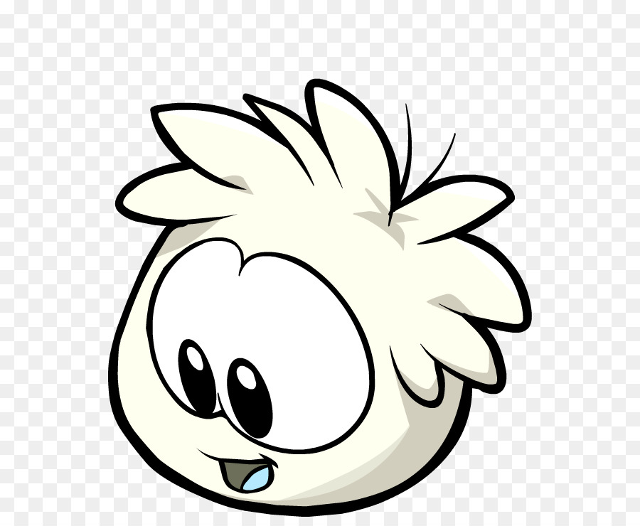 Personaje De Dibujos Animados Blanco Esponjoso，Lindo PNG