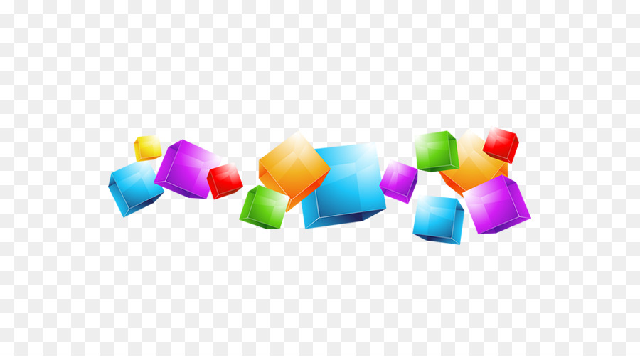 Cubos De Colores，Vistoso PNG