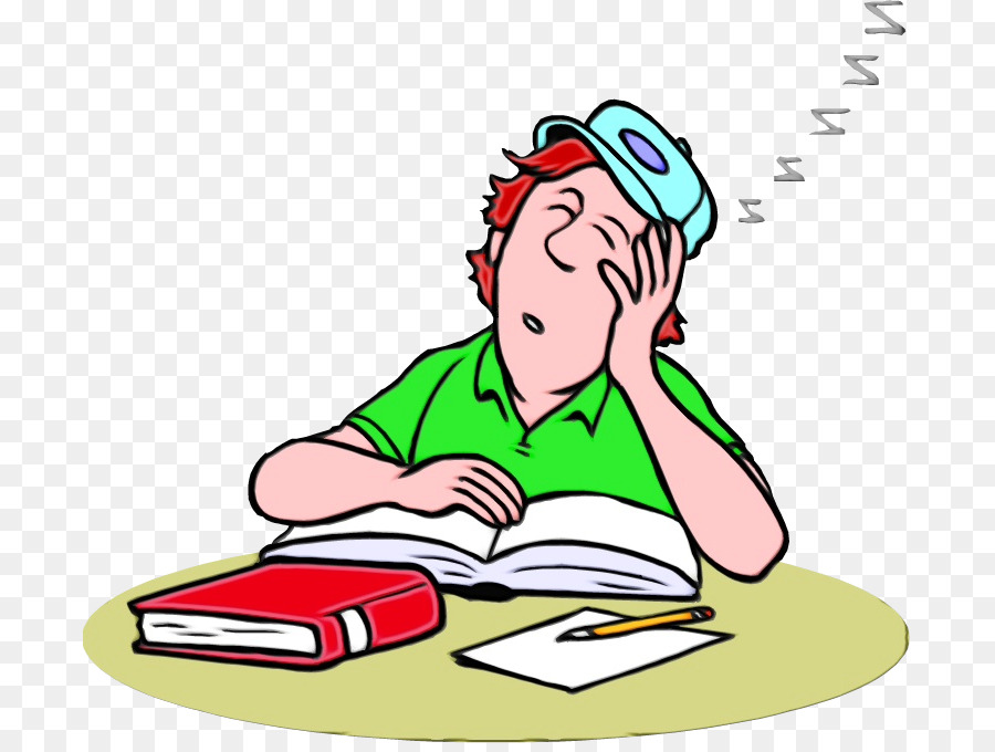 Estudiante Durmiendo，Libro PNG