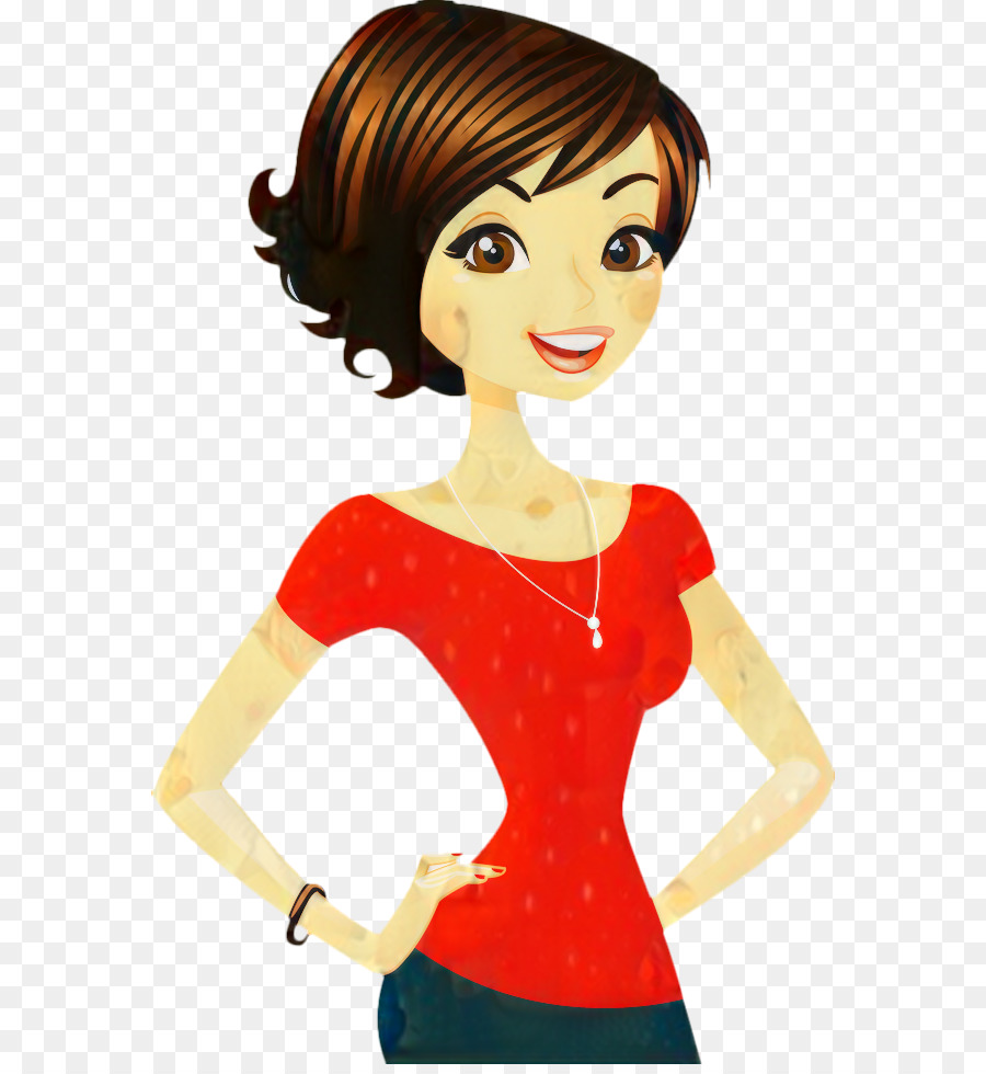 Mujer，Camisa Roja PNG