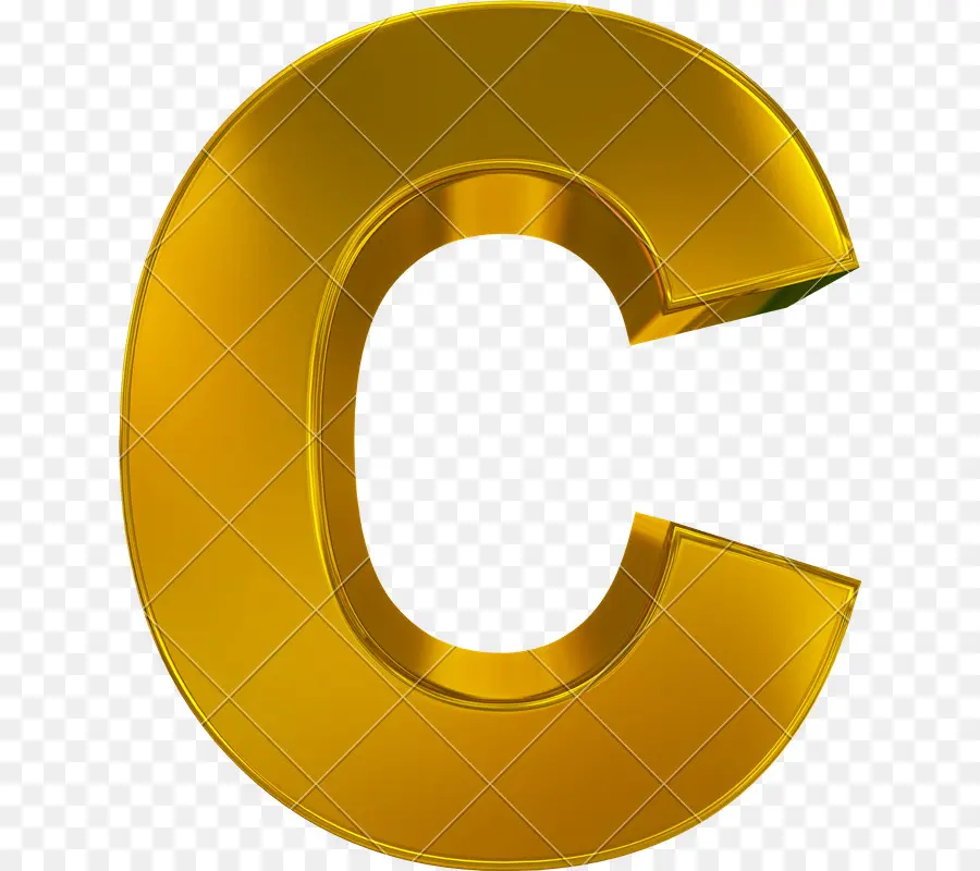 Letra C，Oro PNG