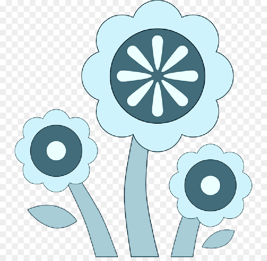 Flores，Azul PNG