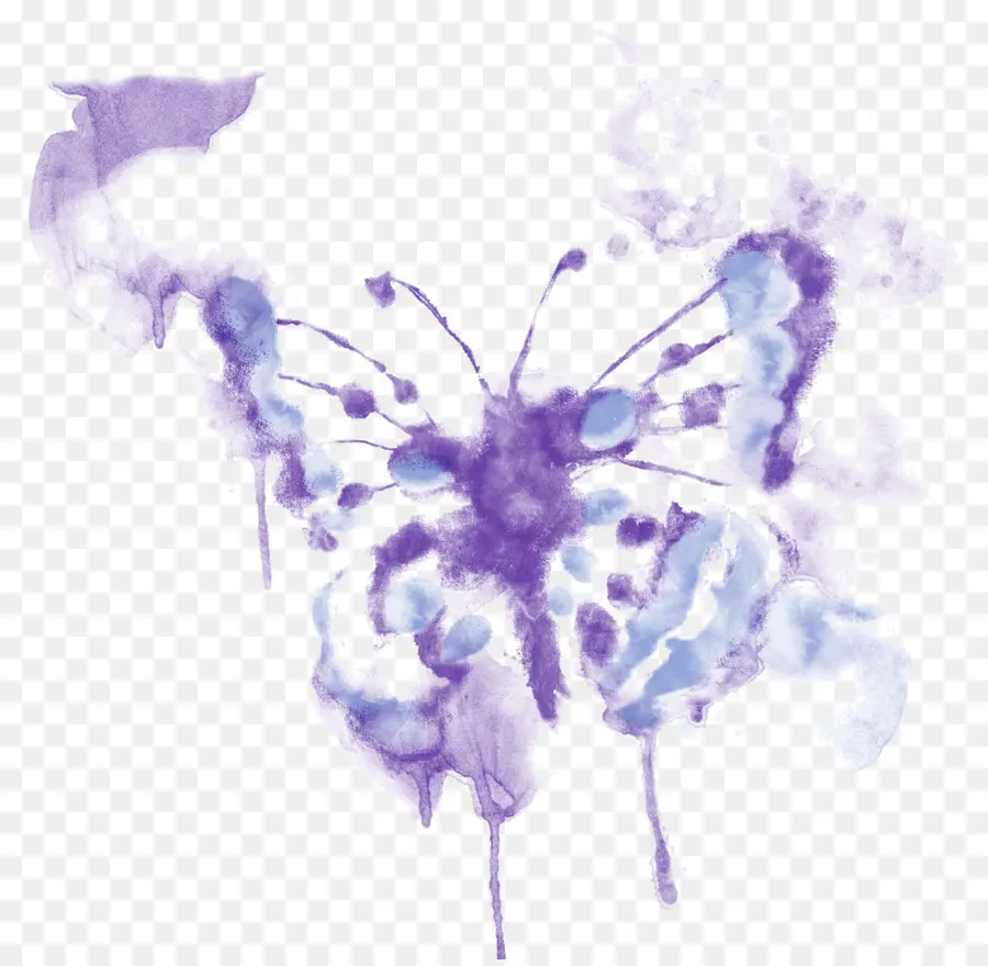Mariposa，Pintura A La Acuarela PNG