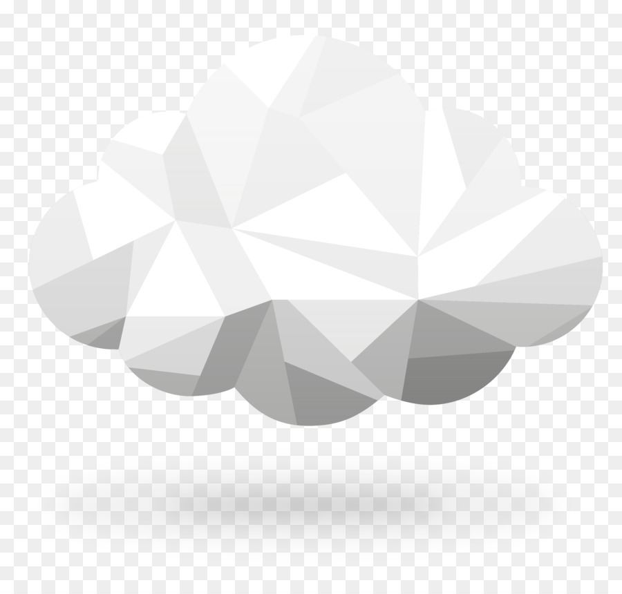 Nube Geométrica，Diseño PNG