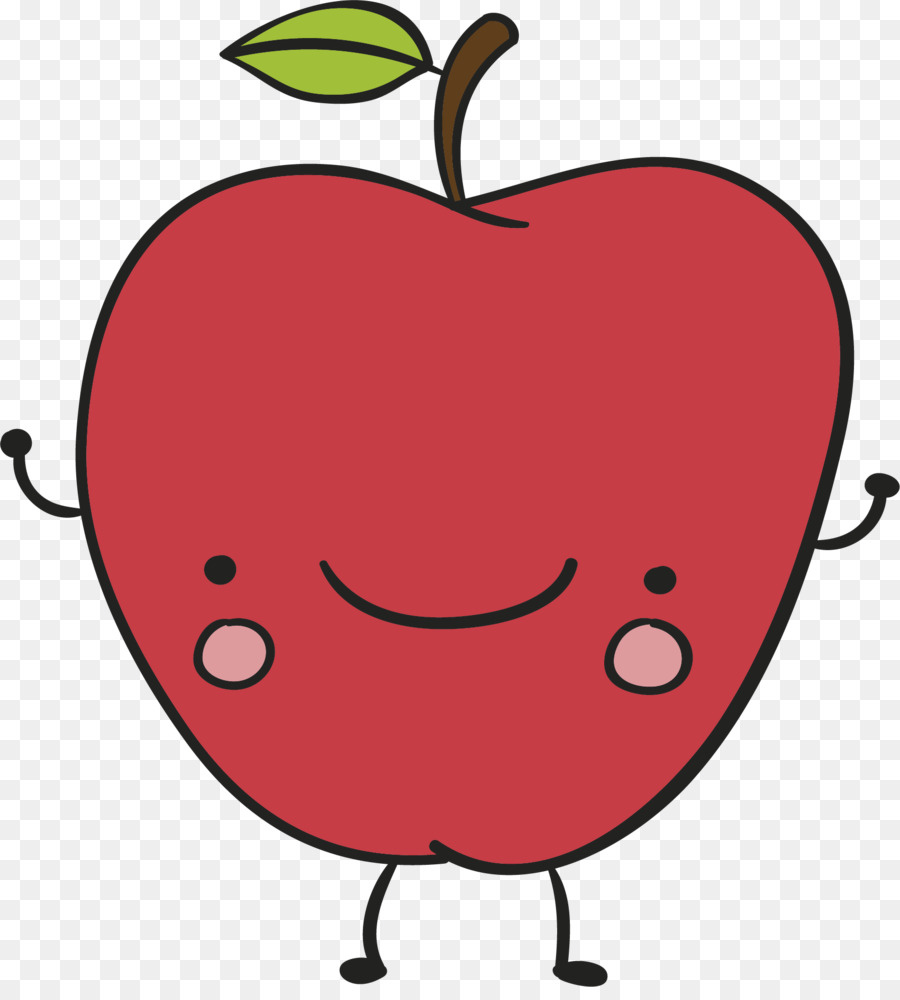 Manzana De Dibujos Animados，Rojo PNG