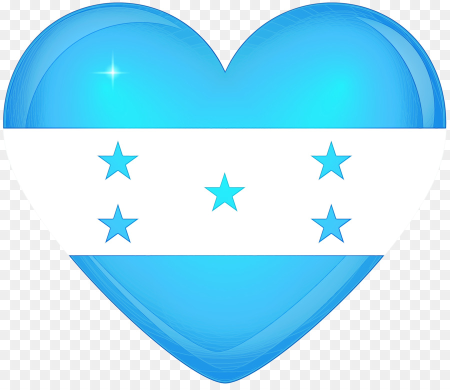 Corazón De La Bandera De Honduras，Azul PNG