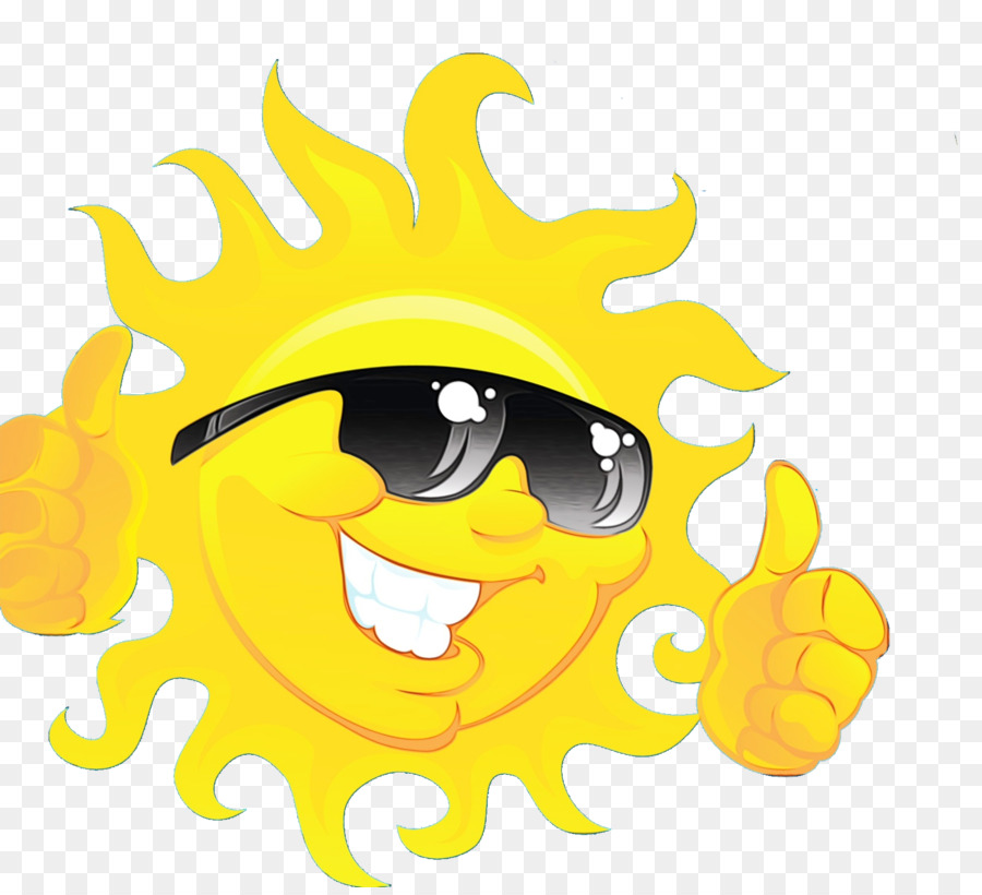 Sol Con Gafas De Sol，Sonriente PNG