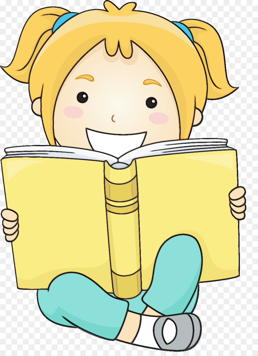 Niña Leyendo，Libro PNG