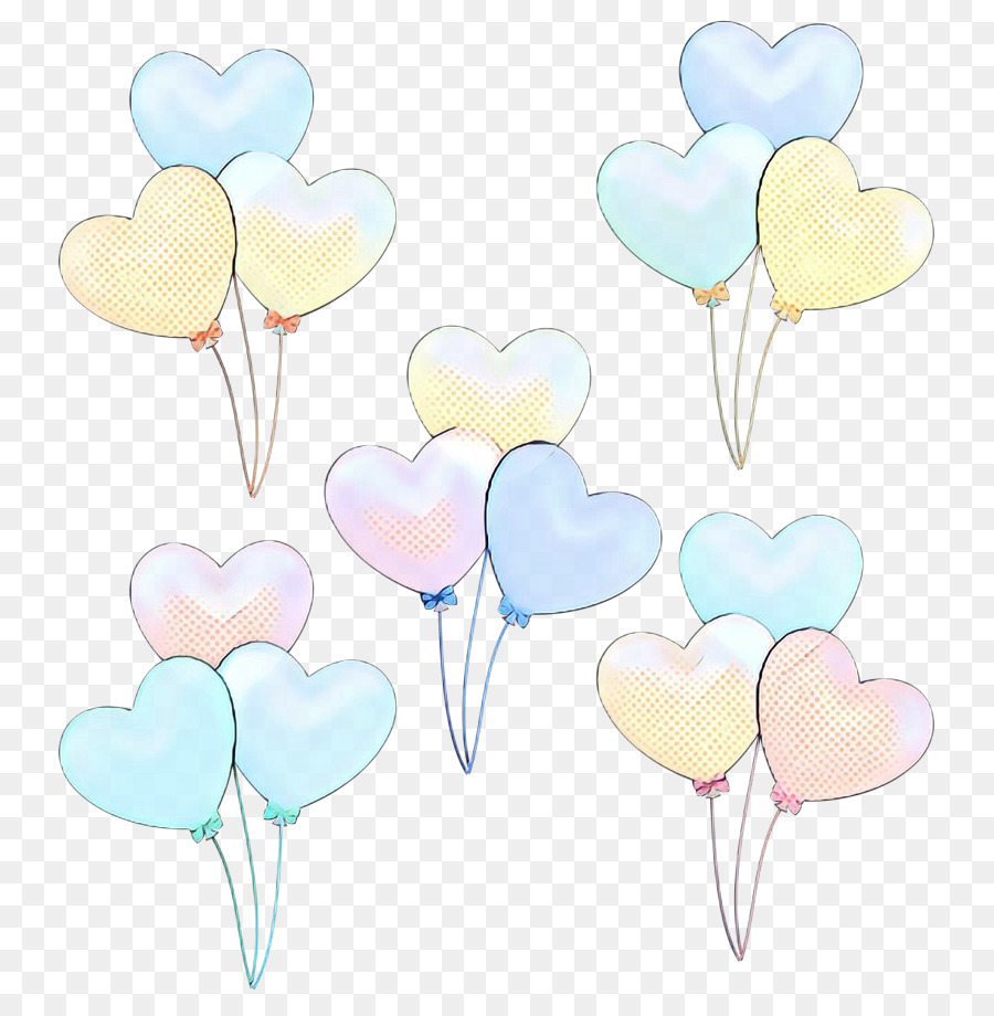 Globos De Corazon，Vistoso PNG