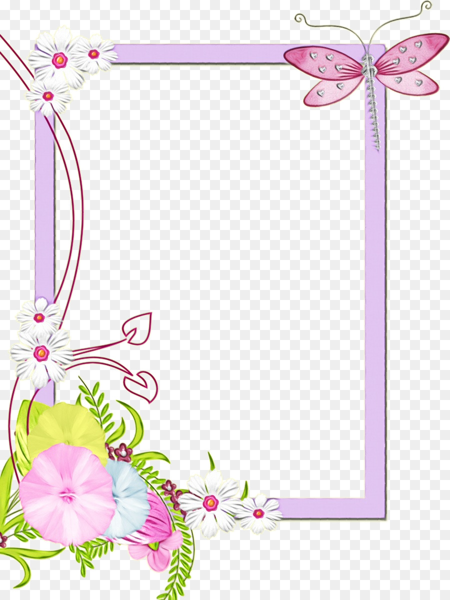 Diseño Floral，M Mariposa PNG