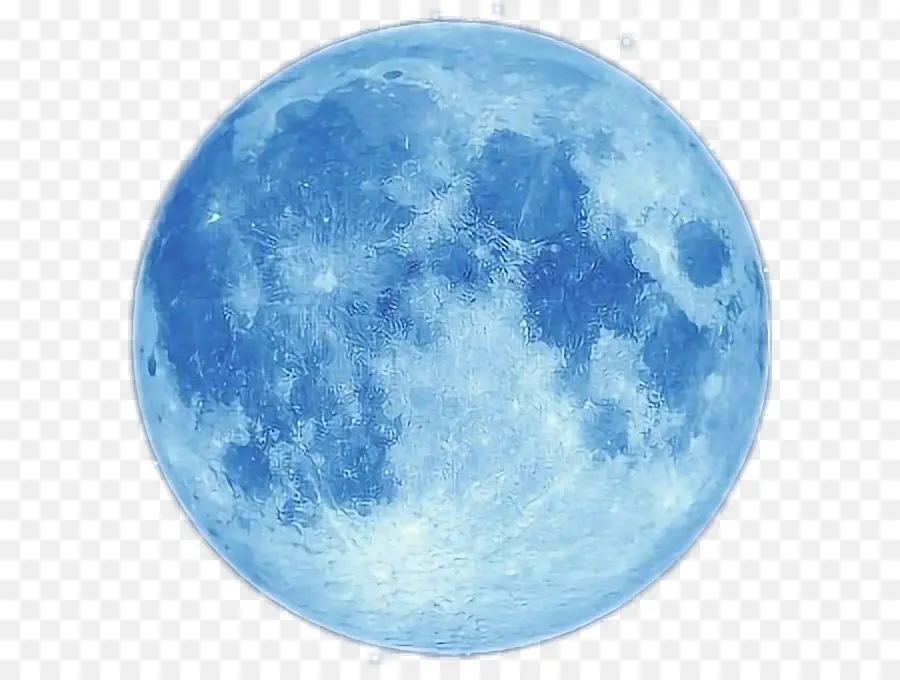 Luna Azul，Luna Llena PNG