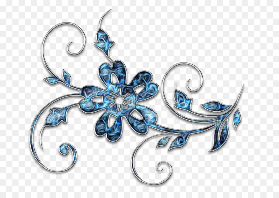 Diseño Floral Azul，Flores PNG