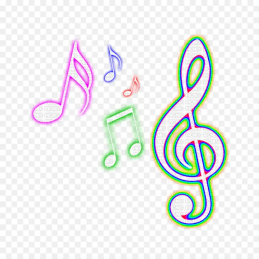 Notas Musicales Coloridas，Notas PNG