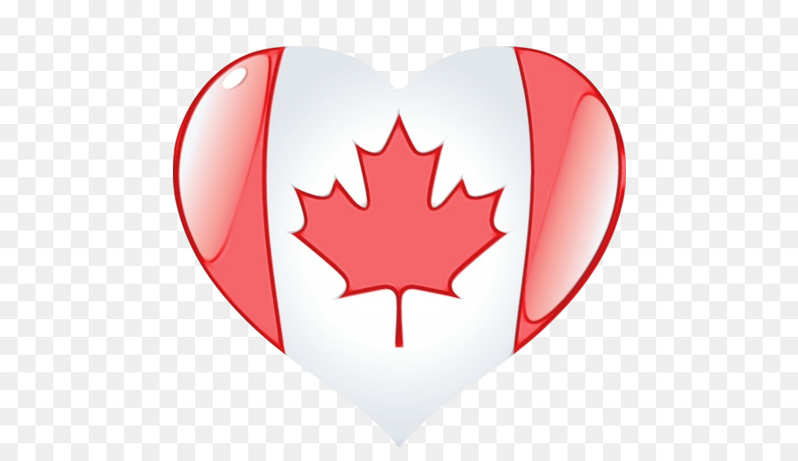 Bandera Canadiense，Corazón PNG