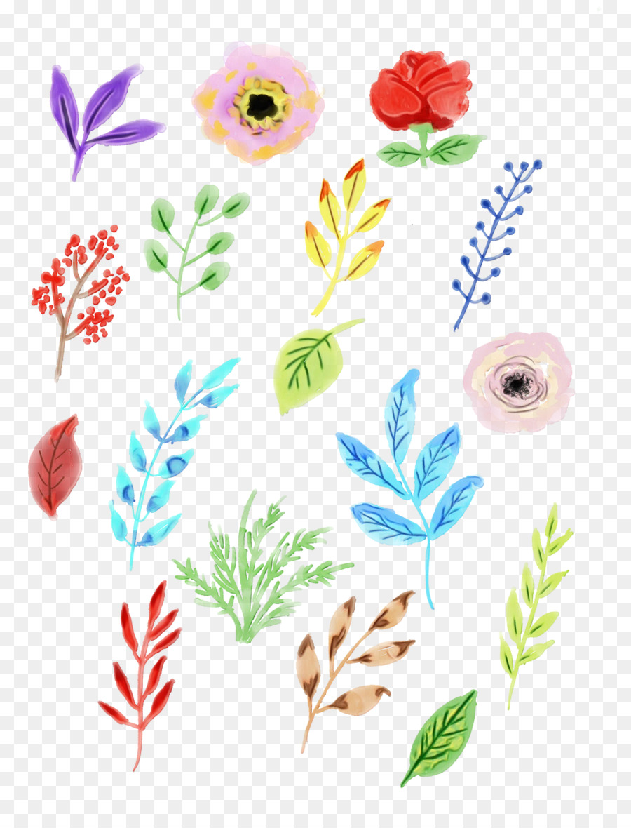 Pintura A La Acuarela，Diseño Floral PNG