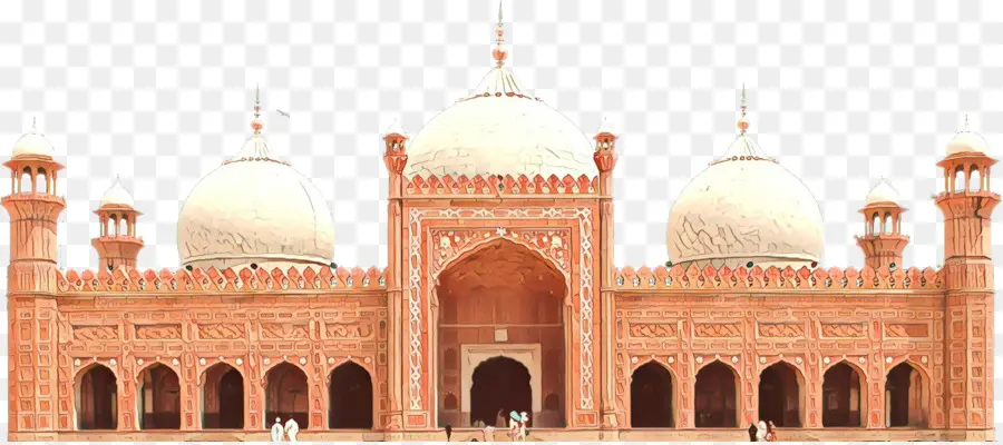 La Mezquita De Badshahi，Gran Mezquita De Jamia Lahore PNG