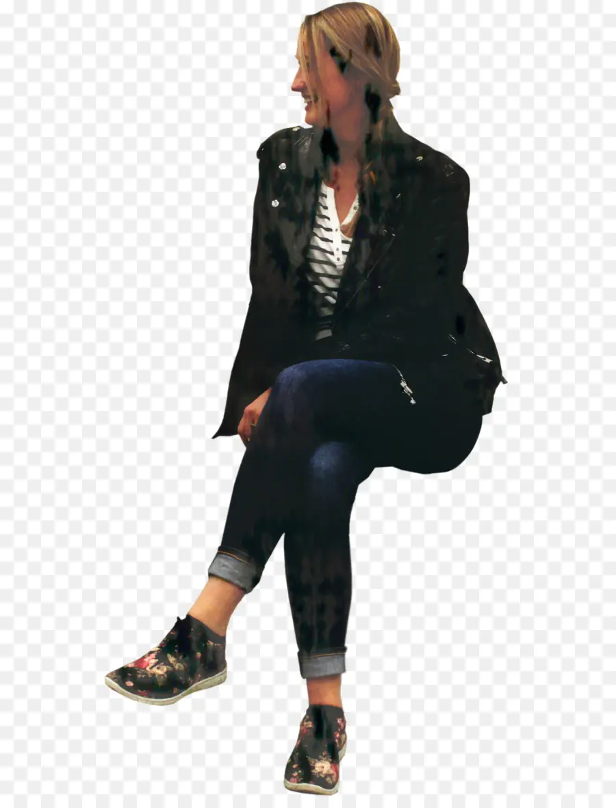 Mujer Sentada，Casual PNG