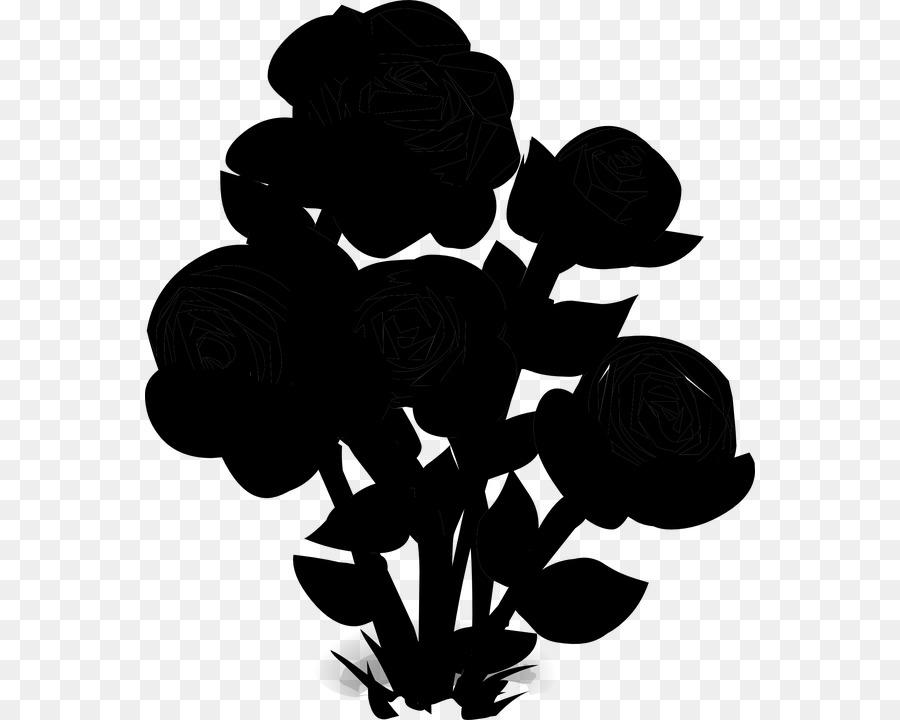 Flor，Negro M PNG