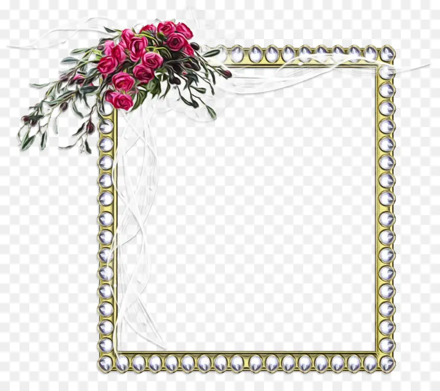 Marco Floral，Rosas PNG