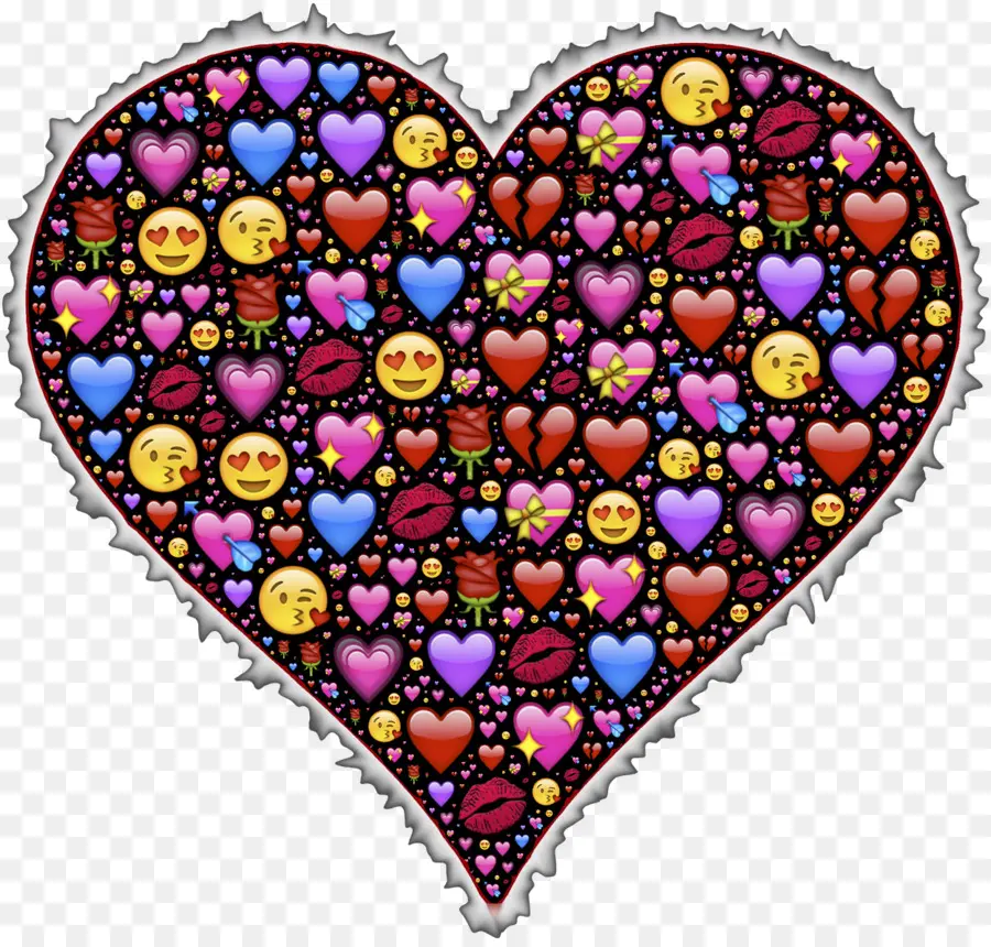 Collage De Emojis De Corazón，Emojis PNG