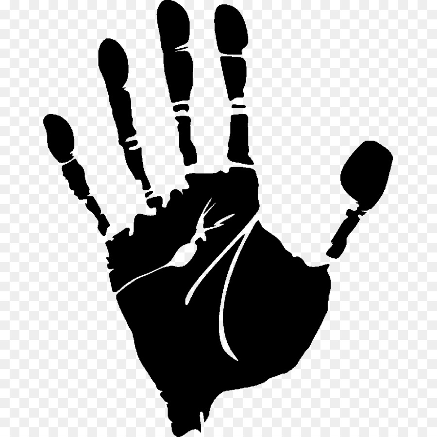 Huella De La Mano，Negro PNG