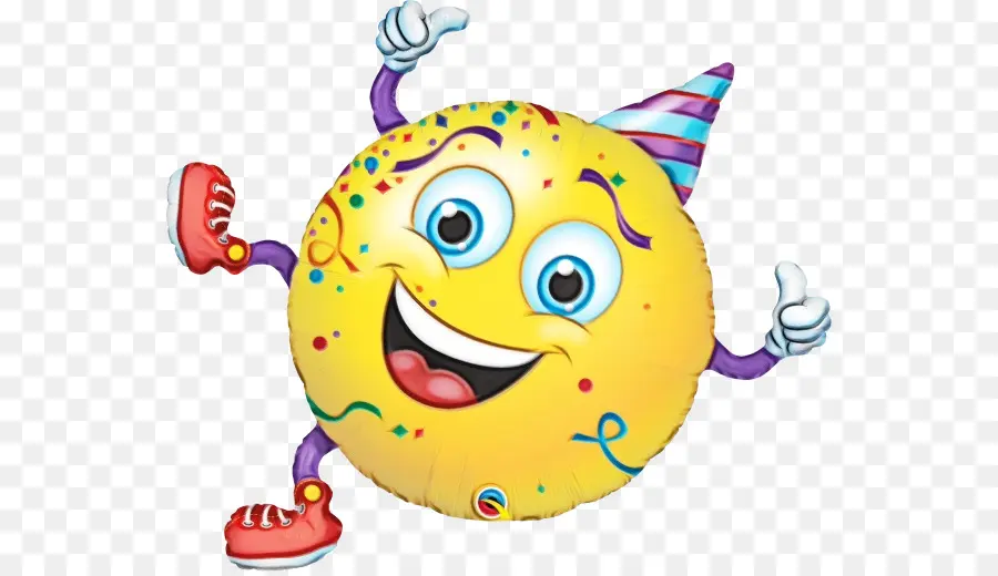 Qualatex Smiley Party Guy 38 Foil Globo，Sonriente PNG