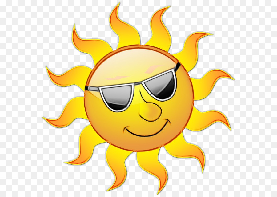 Sol Con Gafas De Sol，Soleado PNG