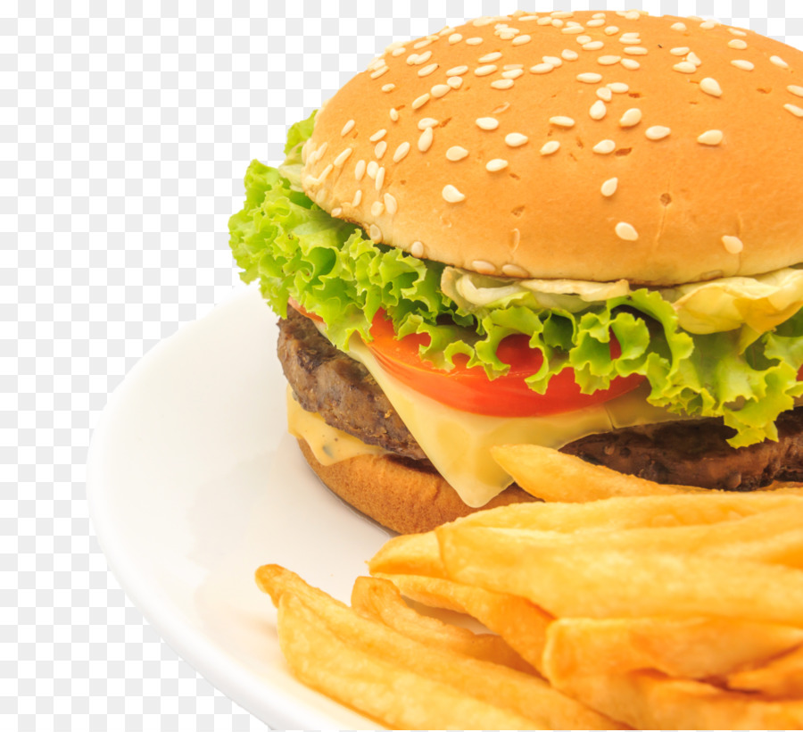 Las Papas Fritas，Hamburguesa Con Queso PNG