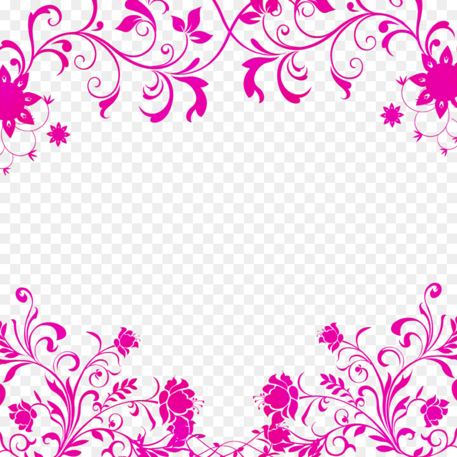 Marco Floral Rosa，Borde PNG