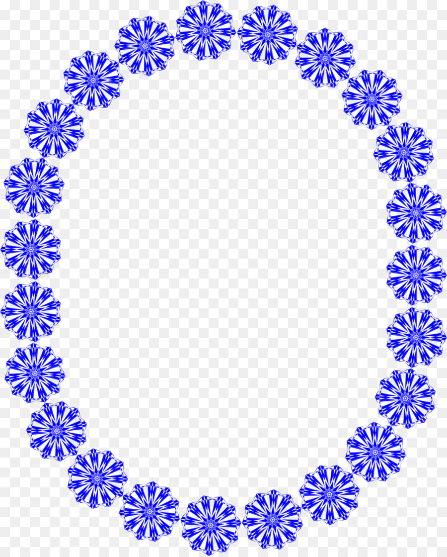 Marco Floral Azul，Flores PNG