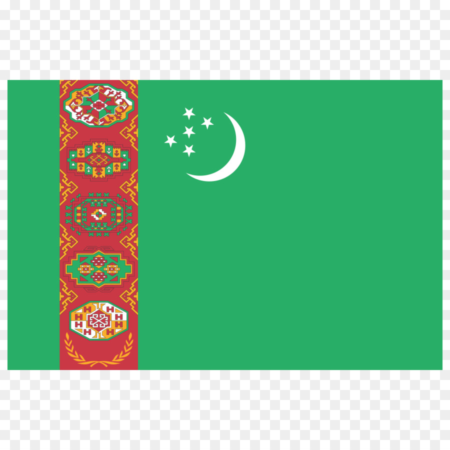 Turkmenistán，Bandera De Turkmenistán PNG