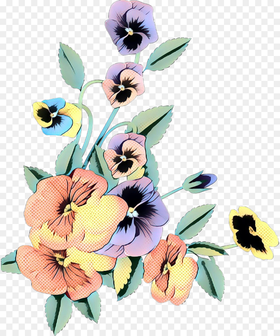 Diseño Floral，Pansy PNG