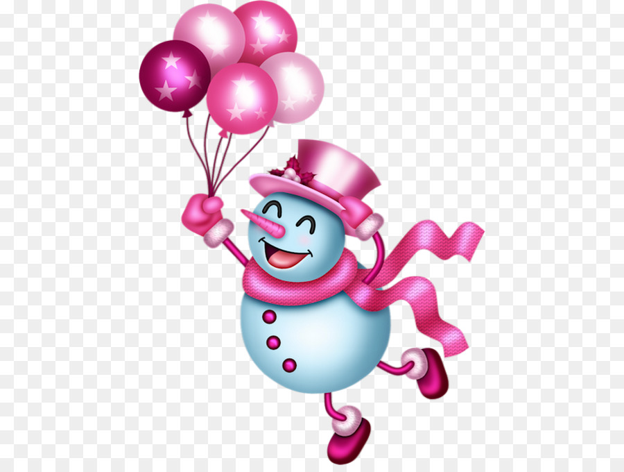 Muñeco De Nieve Con Globos，Globos PNG