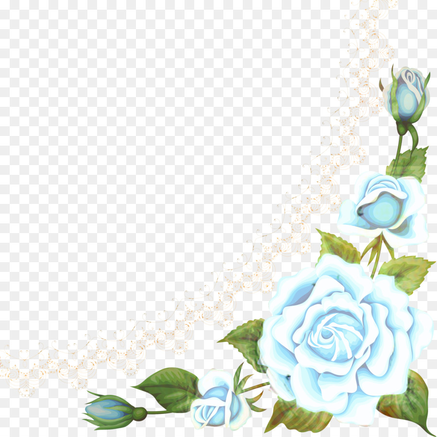 Rosas Azules，Floral PNG