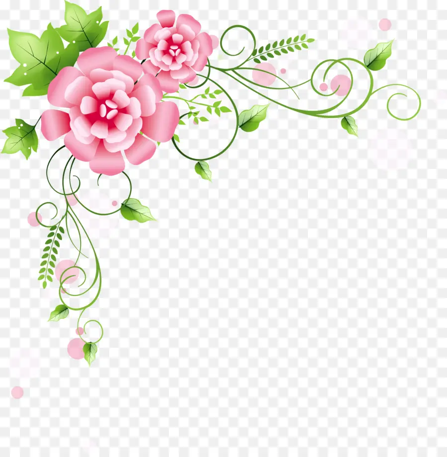 Diseño Floral，Bordes Y Marcos PNG