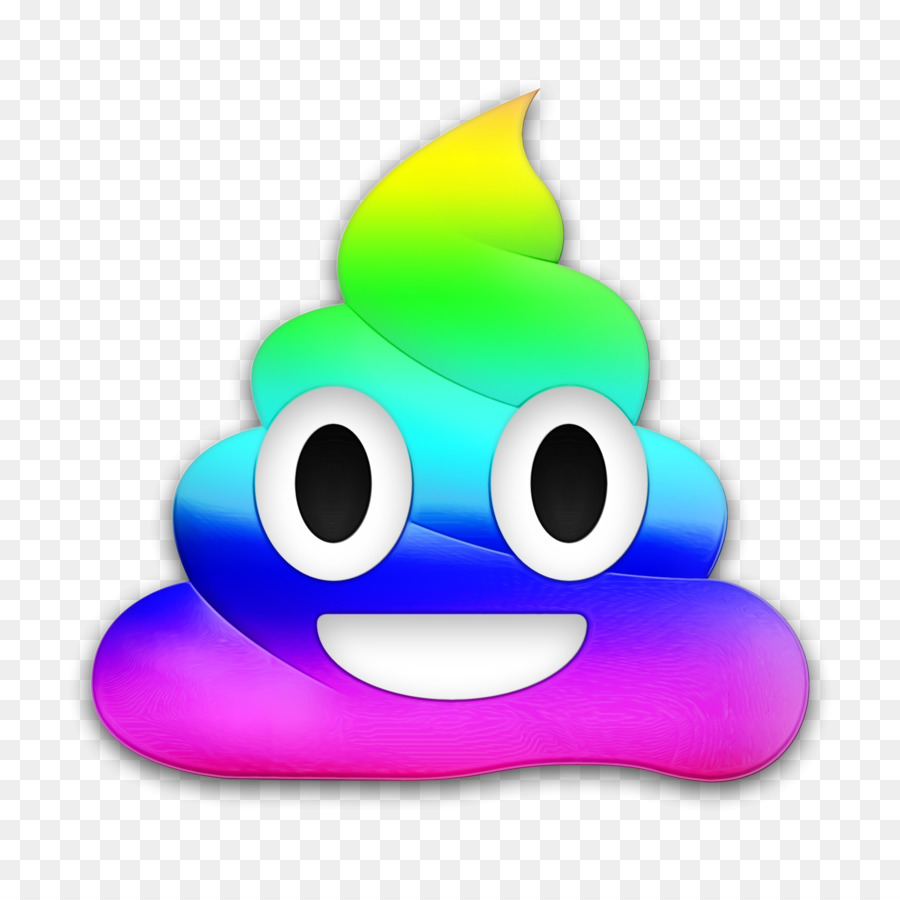 Emoji De Caca De Arcoíris，Vistoso PNG