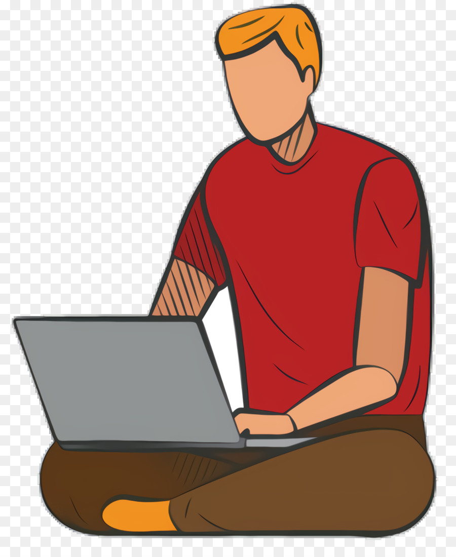 Hombre Con Computador Portatil，Computadora PNG