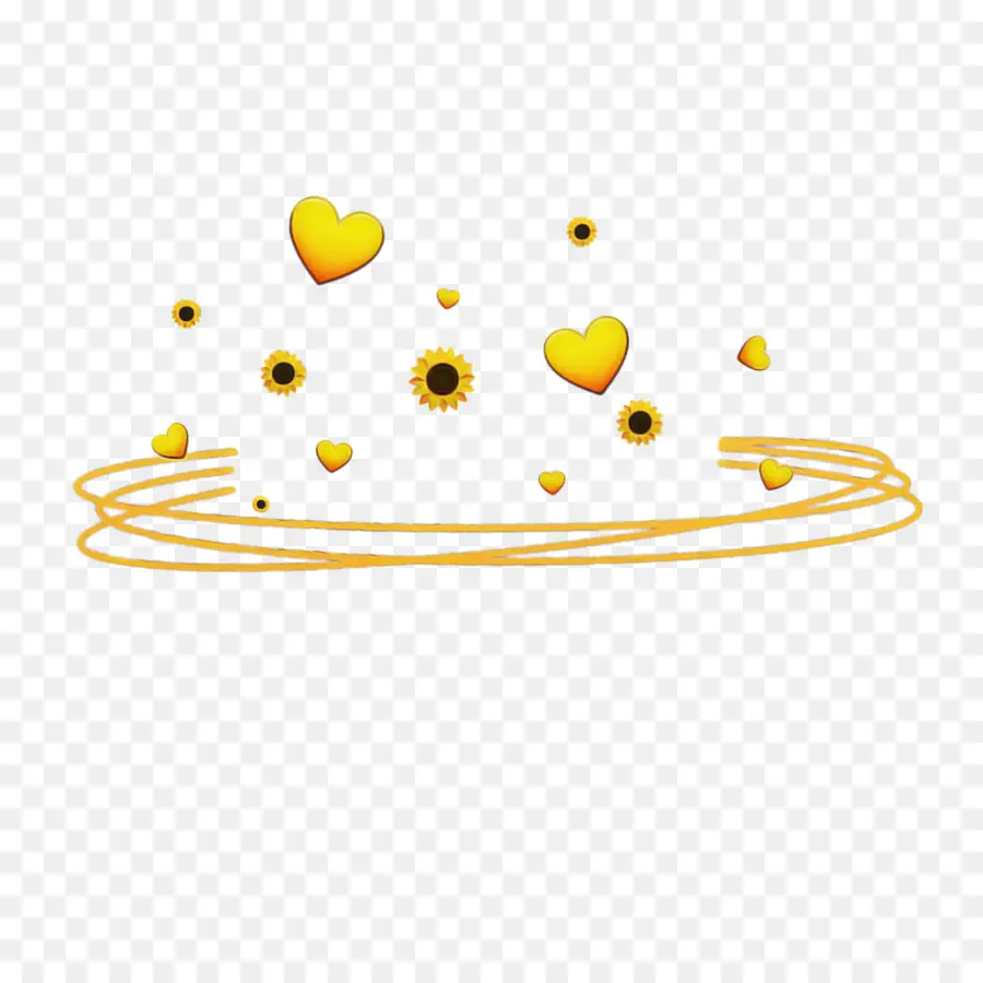 Girasoles Y Corazones，Amarillo PNG